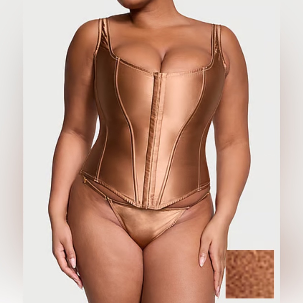 Victoria’s Secret VERY SEXY
Classic Silk Corset Set, Bronze, Brown, Brand New